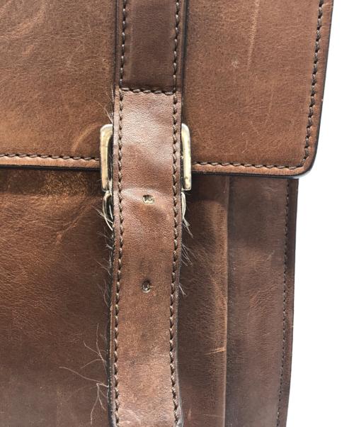 BRUNELLO CUCINELLI（ブルネロクチネリ）BRUNELLO CUCINELLI (ブルネロクチネリ) カーフスキン ブリーフケース ブラウンの古着・服飾アイテム
