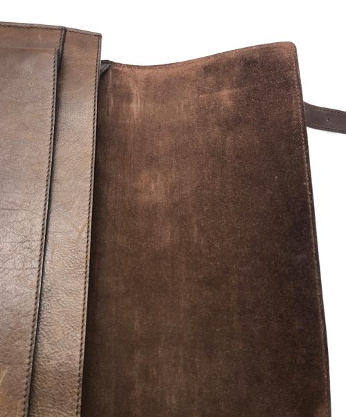 BRUNELLO CUCINELLI（ブルネロクチネリ）BRUNELLO CUCINELLI (ブルネロクチネリ) カーフスキン ブリーフケース ブラウンの古着・服飾アイテム