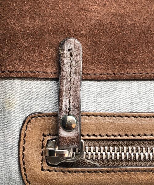 BRUNELLO CUCINELLI（ブルネロクチネリ）BRUNELLO CUCINELLI (ブルネロクチネリ) カーフスキン ブリーフケース ブラウンの古着・服飾アイテム