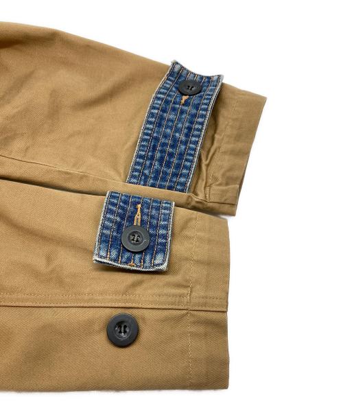 bit blue（ビットブルー）bit blue (ビットブルー) コンビネーションオーバーサイズドコート ブルー×ベージュ サイズ:1の古着・服飾アイテム