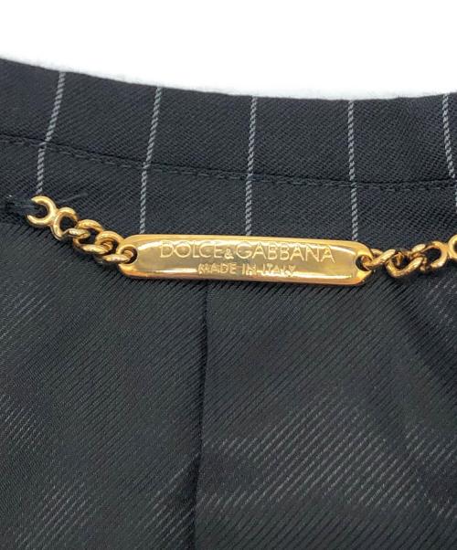 DOLCE & GABBANA（ドルチェ＆ガッバーナ）DOLCE & GABBANA (ドルチェ＆ガッバーナ) 3ピースピンストライプセットアップスーツ ブラック サイズ:46の古着・服飾アイテム