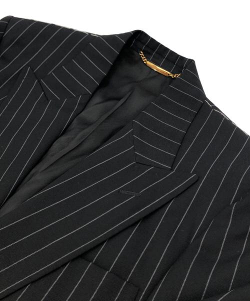 DOLCE & GABBANA（ドルチェ＆ガッバーナ）DOLCE & GABBANA (ドルチェ＆ガッバーナ) 3ピースピンストライプセットアップスーツ ブラック サイズ:46の古着・服飾アイテム