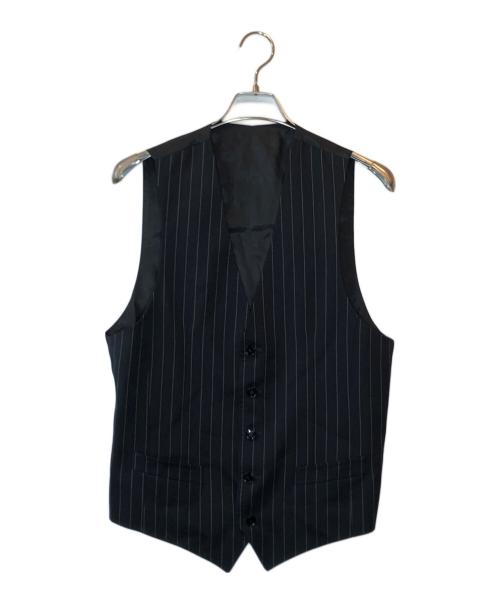 DOLCE & GABBANA（ドルチェ＆ガッバーナ）DOLCE & GABBANA (ドルチェ＆ガッバーナ) 3ピースピンストライプセットアップスーツ ブラック サイズ:46の古着・服飾アイテム