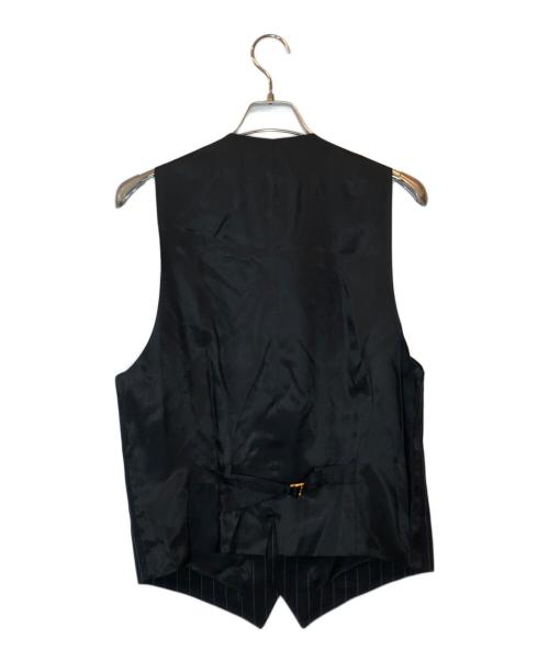 DOLCE & GABBANA（ドルチェ＆ガッバーナ）DOLCE & GABBANA (ドルチェ＆ガッバーナ) 3ピースピンストライプセットアップスーツ ブラック サイズ:46の古着・服飾アイテム