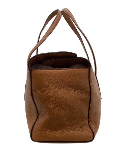 MaxMara（マックスマーラ）MaxMara (マックスマーラ) スクエアレザーハンドバッグ ベージュの古着・服飾アイテム