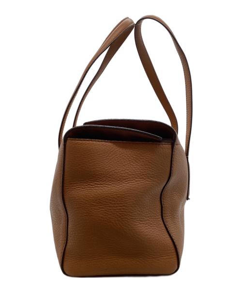 MaxMara（マックスマーラ）MaxMara (マックスマーラ) スクエアレザーハンドバッグ ベージュの古着・服飾アイテム