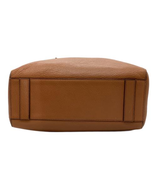 MaxMara（マックスマーラ）MaxMara (マックスマーラ) スクエアレザーハンドバッグ ベージュの古着・服飾アイテム