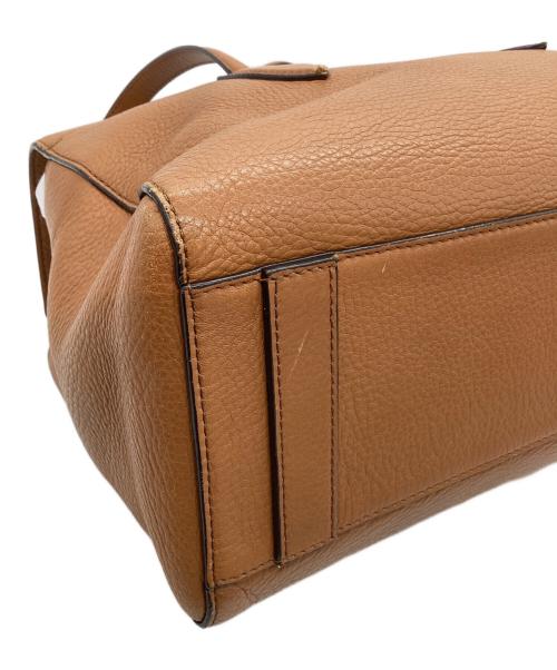 MaxMara（マックスマーラ）MaxMara (マックスマーラ) スクエアレザーハンドバッグ ベージュの古着・服飾アイテム