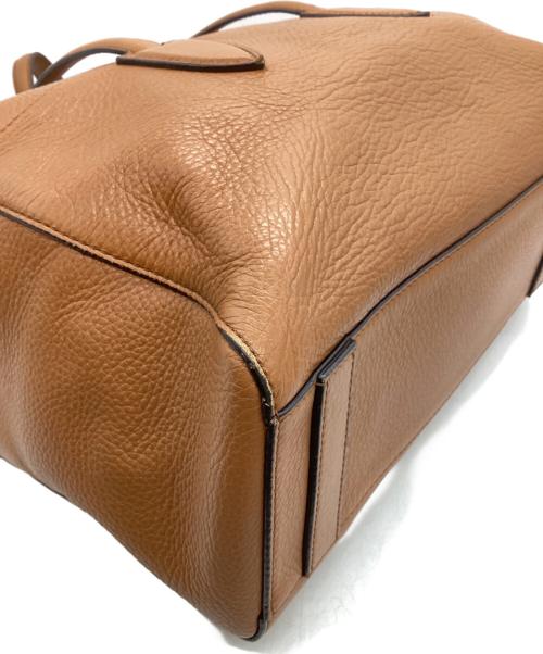 MaxMara（マックスマーラ）MaxMara (マックスマーラ) スクエアレザーハンドバッグ ベージュの古着・服飾アイテム