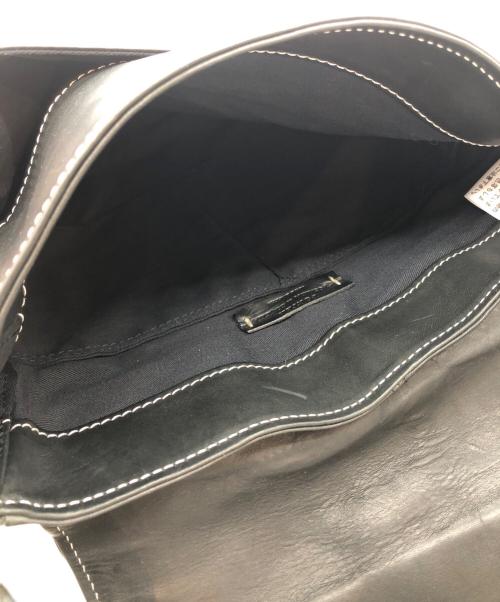 PORTER（ポーター）PORTER (ポーター) レザーショルダーバッグ ブラックの古着・服飾アイテム