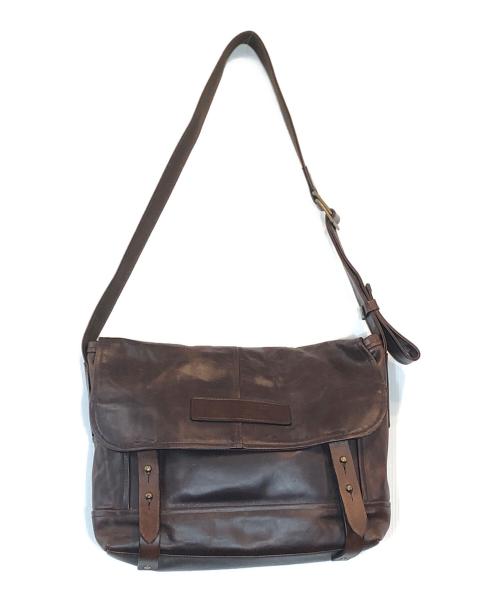 GANZO（ガンゾ）GANZO (ガンゾ) レザーメッセンジャーバッグ ブラウンの古着・服飾アイテム