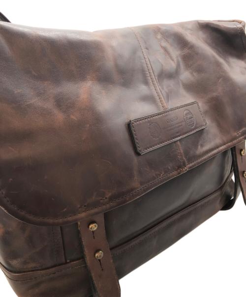 GANZO（ガンゾ）GANZO (ガンゾ) レザーメッセンジャーバッグ ブラウンの古着・服飾アイテム