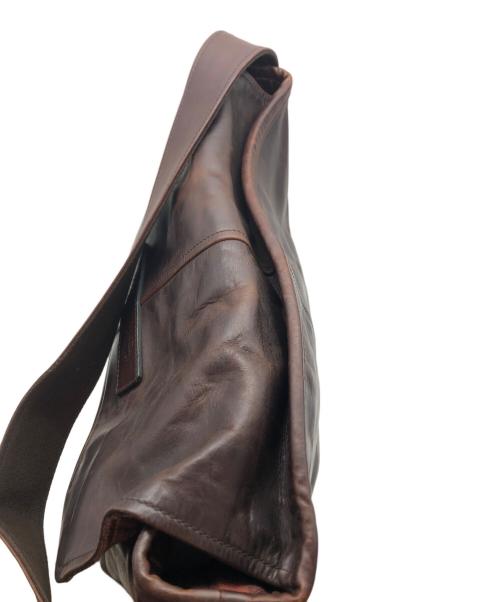 GANZO（ガンゾ）GANZO (ガンゾ) レザーメッセンジャーバッグ ブラウンの古着・服飾アイテム