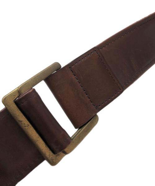 GANZO（ガンゾ）GANZO (ガンゾ) レザーメッセンジャーバッグ ブラウンの古着・服飾アイテム