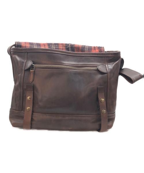 GANZO（ガンゾ）GANZO (ガンゾ) レザーメッセンジャーバッグ ブラウンの古着・服飾アイテム