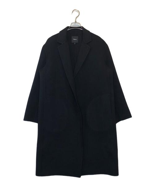 theory（セオリー）theory (セオリー) RELAXED COAT/カシミヤコート ブラック サイズ:Sの古着・服飾アイテム
