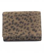 GIVENCHYジバンシィ）の古着「スエード レオパード 3つ折り財布」｜ブラウン