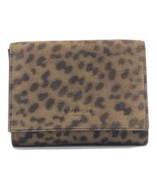 GIVENCHY（ジバンシィ）の古着「スエード レオパード 3つ折り財布」｜ブラウン