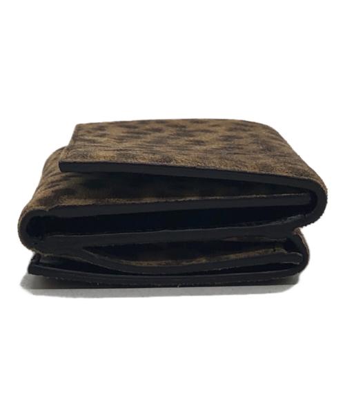 GIVENCHY（ジバンシィ）GIVENCHY (ジバンシィ) スエード レオパード 3つ折り財布 ブラウン サイズ:下記参照の古着・服飾アイテム