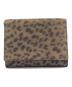 GIVENCHY（ジバンシィ）の古着「スエード レオパード 3つ折り財布」｜ブラウン