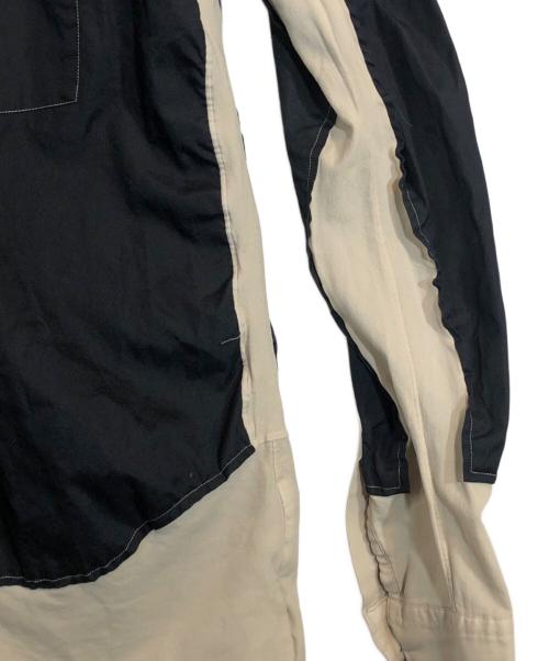 COMME des GARCONS HOMME PLUS（コムデギャルソンオムプリュス）COMME des GARCONS HOMME PLUS (コムデギャルソンオムプリュス) ポリ縮絨レイヤードシャツ ブラック サイズ:Sの古着・服飾アイテム