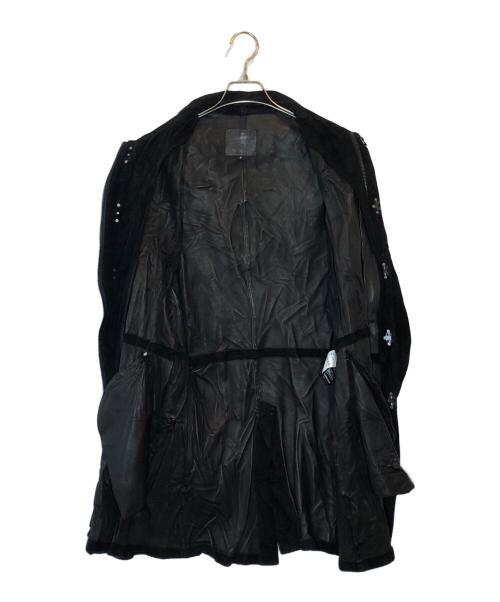 ISAMU KATAYAMA BACKLASH（イサムカタヤマ･バックラッシュ）ISAMU KATAYAMA BACKLASH (イサムカタヤマ・バックラッシュ) スウェードコート ブラック サイズ:２の古着・服飾アイテム