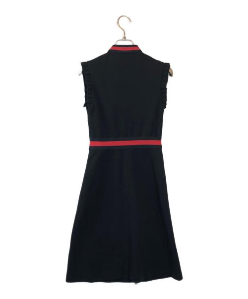 GUCCI（グッチ）GUCCI (グッチ) シェリーライン ウェブトリム ジャージー ドレス ワンピース ブラック サイズ:SIZE XSの古着・服飾アイテム