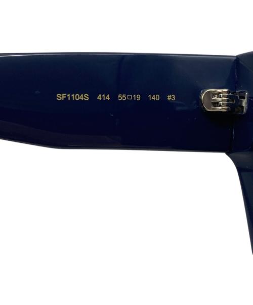 Salvatore Ferragamo（サルヴァトーレ フェラガモ）Salvatore Ferragamo (サルヴァトーレ フェラガモ) スクエアフレームサングラス ネイビー サイズ:55□19の古着・服飾アイテム