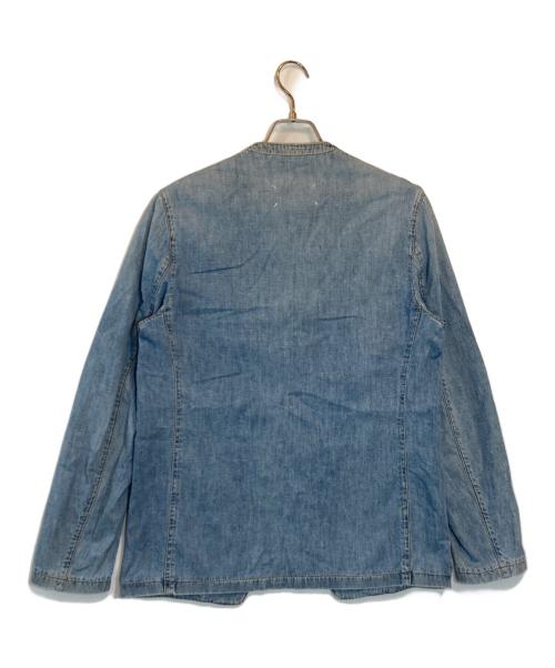 Maison Margiela（メゾンマルジェラ）Maison Margiela (メゾンマルジェラ) ノーカラーデニムジャケット インディゴ サイズ:SIZE 46の古着・服飾アイテム