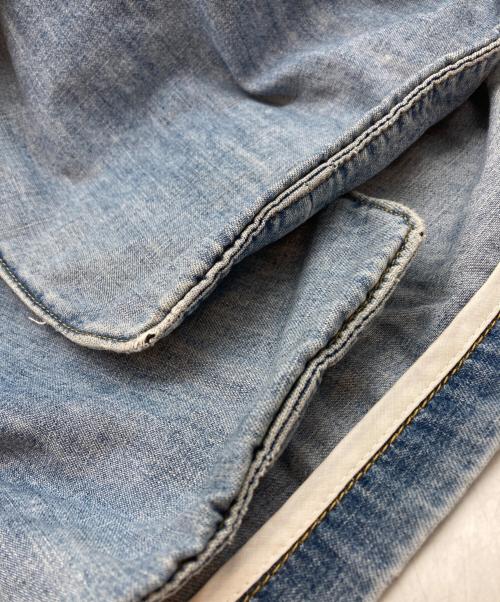 Maison Margiela（メゾンマルジェラ）Maison Margiela (メゾンマルジェラ) ノーカラーデニムジャケット インディゴ サイズ:SIZE 46の古着・服飾アイテム