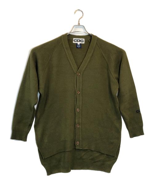 CDG（シーディージー）CDG (シーディージー) アクリルカーディガン グリーン サイズ:XLの古着・服飾アイテム