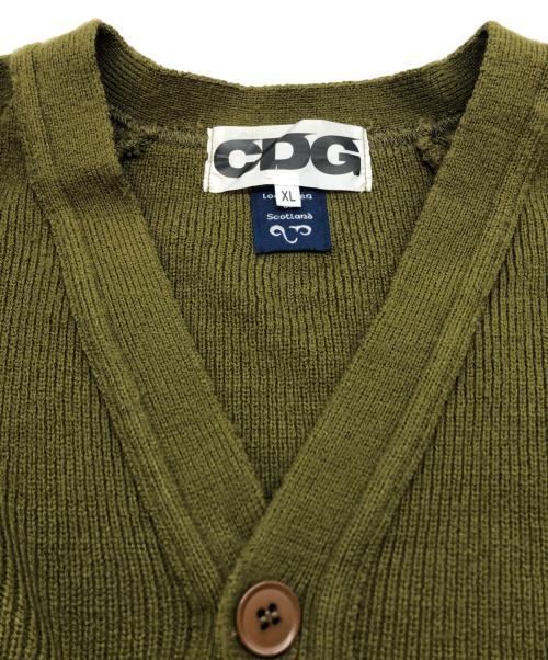 CDG（シーディージー）CDG (シーディージー) アクリルカーディガン グリーン サイズ:XLの古着・服飾アイテム
