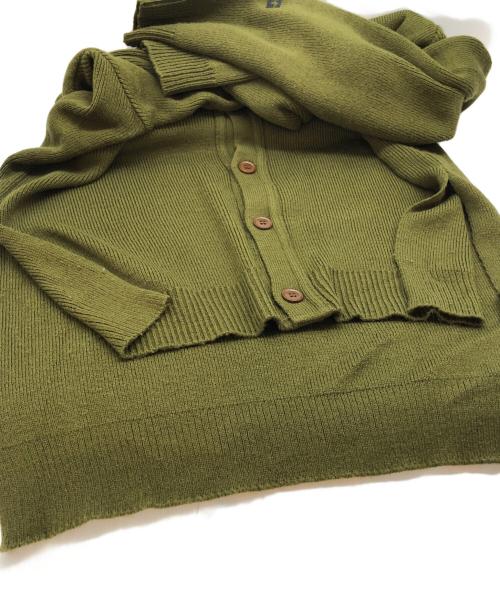 CDG（シーディージー）CDG (シーディージー) アクリルカーディガン グリーン サイズ:XLの古着・服飾アイテム