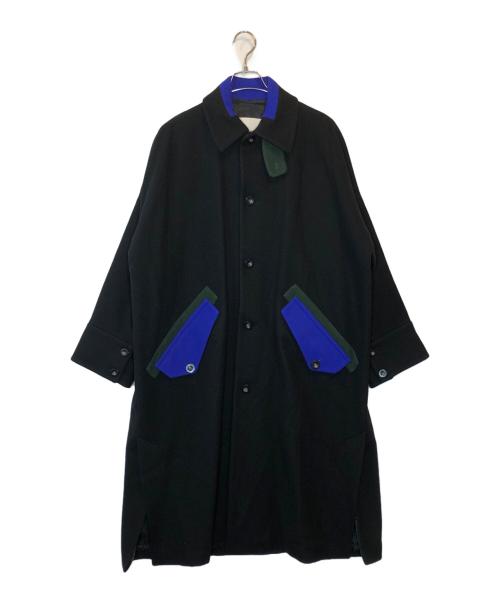 UN3D.（アンスリード）UN3D. (アンスリード) ステンカラーオーバーコート ブラック サイズ:36の古着・服飾アイテム