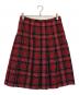 ROBE DE CHAMBRE COMME DES GARCONS（ローブドシャンブル コムデギャルソン）の古着「タータンチェック ウール プリーツ スカート」｜レッド