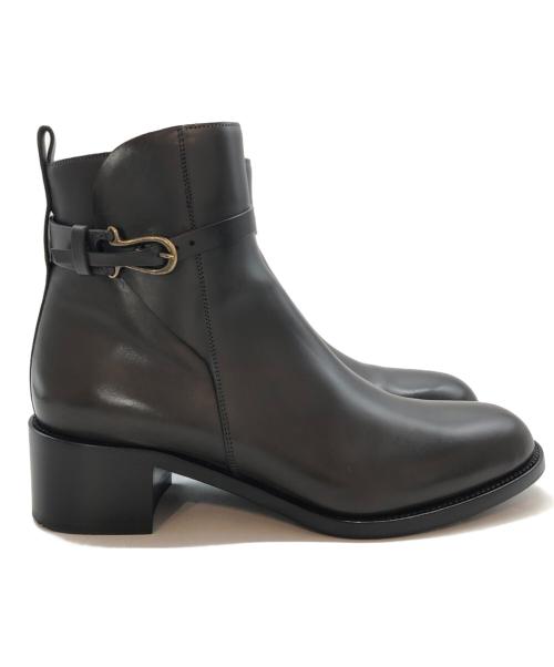 SARTORE（サルトル）SARTORE (サルトル) ローヒールアンクルストラップ ブラック サイズ:SIZE 36 1/2の古着・服飾アイテム