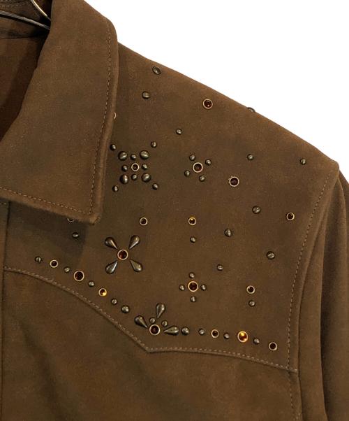 ANNA SUI（アナスイ）ANNA SUI (アナスイ) Lily Brown (リリーブラウン) バタフライスタッズブルゾン ブラウン サイズ:SIZE ONEの古着・服飾アイテム