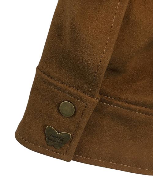 ANNA SUI（アナスイ）ANNA SUI (アナスイ) Lily Brown (リリーブラウン) バタフライスタッズブルゾン ブラウン サイズ:SIZE ONEの古着・服飾アイテム