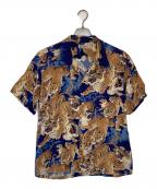 Sun Surfサンサーフ）の古着「ONE HUNDRED TIGERS アロハシャツ」｜ブルー