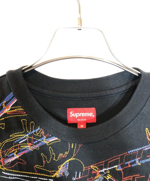 SUPREME（シュプリーム）SUPREME (シュプリーム) Bridge Embroidered S/S Top ブラック サイズ:Mの古着・服飾アイテム