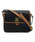 CELINEセリーヌ）の古着「丸金具ショルダーバッグ」｜ブラック