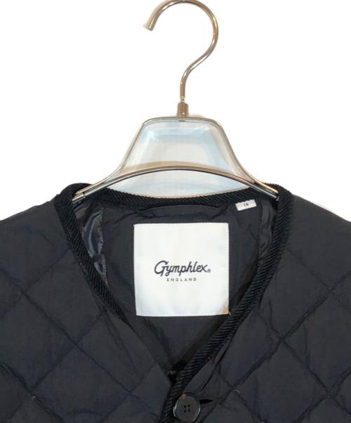 Gymphlex（ジムフレックス）Gymphlex (ジムフレックス) キルティングダウン カラーレスコート ブラック サイズ:SIZE 14の古着・服飾アイテム