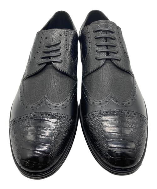 DOLCE & GABBANA（ドルチェ＆ガッバーナ）DOLCE & GABBANA (ドルチェ＆ガッバーナ) ウイングチップレザーシューズ ブラック サイズ:SIZE 26cmの古着・服飾アイテム