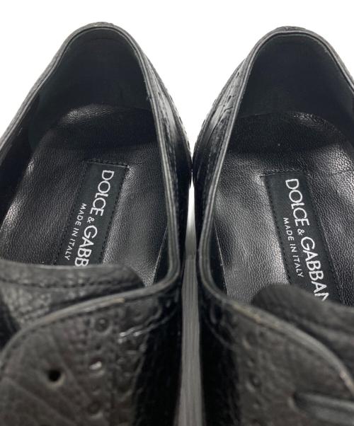 DOLCE & GABBANA（ドルチェ＆ガッバーナ）DOLCE & GABBANA (ドルチェ＆ガッバーナ) ウイングチップレザーシューズ ブラック サイズ:SIZE 26cmの古着・服飾アイテム