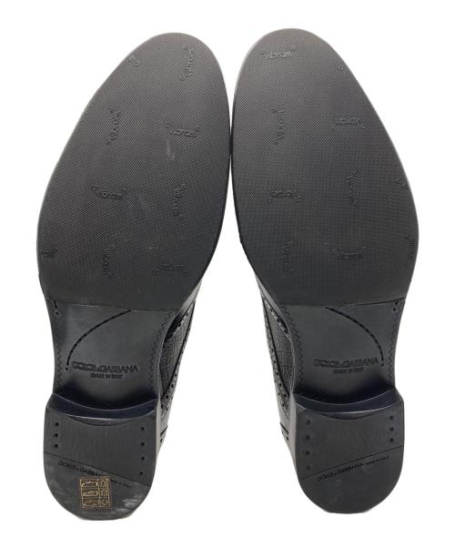 DOLCE & GABBANA（ドルチェ＆ガッバーナ）DOLCE & GABBANA (ドルチェ＆ガッバーナ) ウイングチップレザーシューズ ブラック サイズ:SIZE 26cmの古着・服飾アイテム