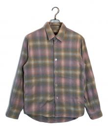 CABAN（キャバン）の古着「コットン ダブルブラッシュチェックシャツ」｜ピンク