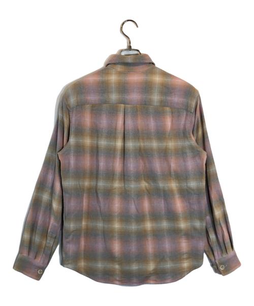 CABAN（キャバン）CABaN (キャバン) コットン ダブルブラッシュチェックシャツ ピンク サイズ:Sの古着・服飾アイテム