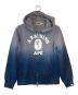 A BATHING APE（ア ベイシング エイプ）の古着「カレッジロゴグラデーションジップパーカー」｜ネイビー×グレー