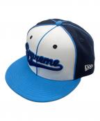 SUPREME×New Eraシュプリーム×ニューエラ）の古着「Piping Script Logo New Era Cap」｜ブルー