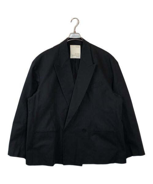 ZARA（ザラ）ZARA (ザラ) STUDIO NICHOLSON (スタジオ ニコルソン) ダブルブレスト オーバーサイズ テーラードジャケット ブラック サイズ:Lの古着・服飾アイテム